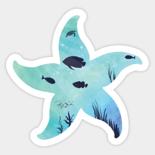 undersea star Sticker